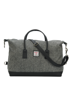 Harris Tweed Luggage Bag HB1 (Black Leather)