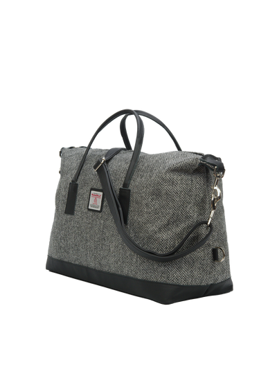 Harris Tweed Luggage Bag HB1 (Black Leather)