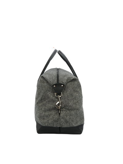 Harris Tweed Luggage Bag HB1 (Black Leather)