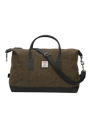 Harris Tweed Luggage Bag HB40 (Black Leather)