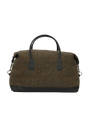 Harris Tweed Luggage Bag HB40 (Black Leather)