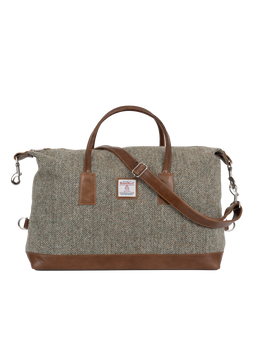 Harris Tweed Luggage Bag - HB52 (Tan Leather)