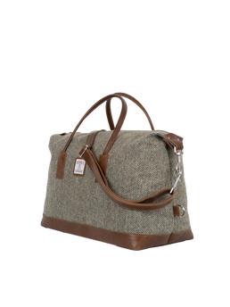 Harris Tweed Luggage Bag - HB52 (Tan Leather)