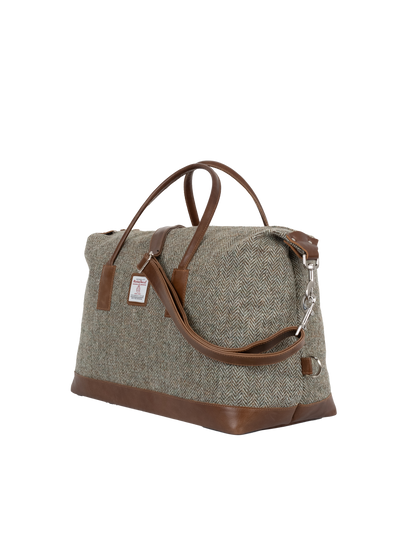Harris Tweed Luggage Bag - HB52 (Tan Leather)