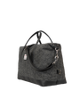 Harris Tweed Luggage Bag - HB64 (Black Leather)