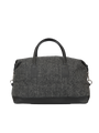 Harris Tweed Luggage Bag - HB64 (Black Leather)