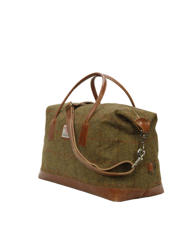 Harris Tweed Luggage Bag HB67 (Tan Leather)