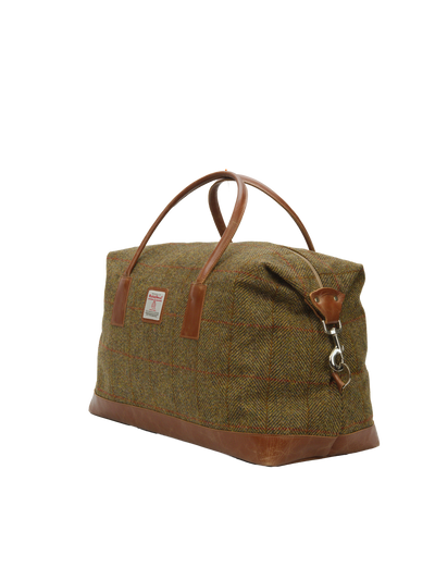 Harris Tweed Luggage Bag HB67 (Tan Leather)