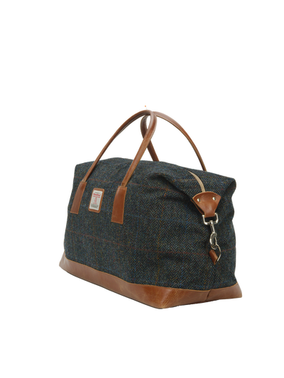 Harris Tweed Luggage Bag HB80 (Tan Leather)