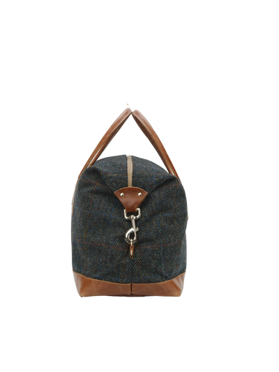 Harris Tweed Luggage Bag HB80 (Tan Leather)