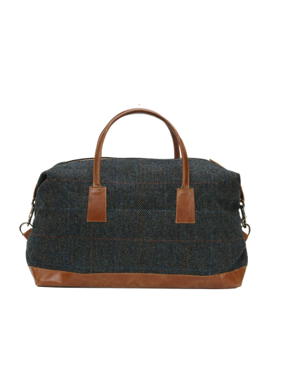 Harris Tweed Luggage Bag HB80 (Tan Leather)