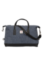 Harris Tweed Luggage Bag - HB81 (Black Leather)