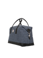 Harris Tweed Luggage Bag - HB81 (Black Leather)