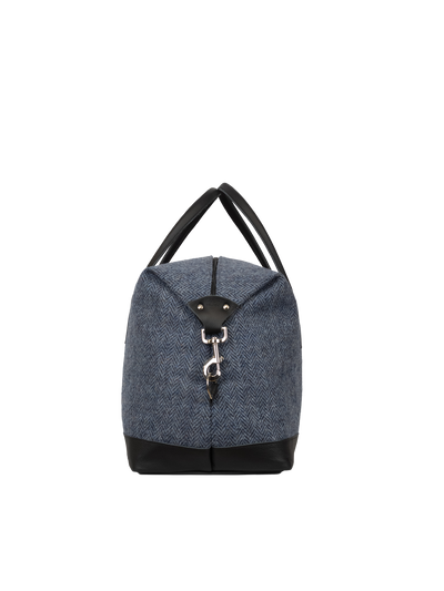 Harris Tweed Luggage Bag - HB81 (Black Leather)