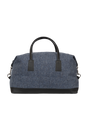Harris Tweed Luggage Bag - HB81 (Black Leather)