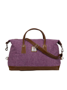Harris Tweed Luggage Bag - NHB3 (Tan Leather)