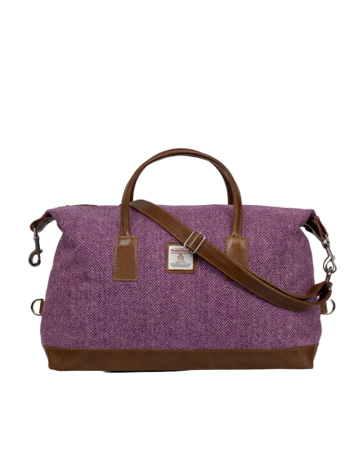 Harris Tweed Luggage Bag - NHB3 (Tan Leather)