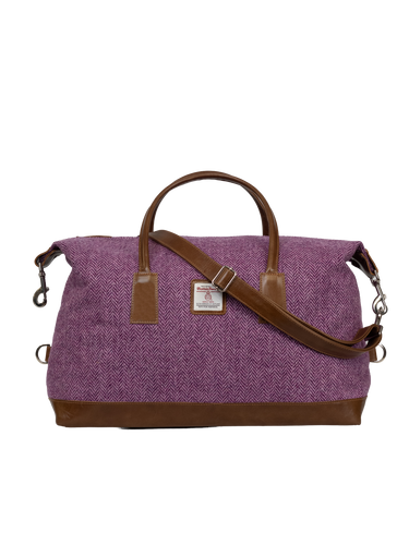 Harris Tweed Luggage Bag - NHB3 (Tan Leather)