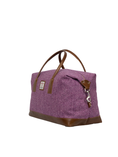 Harris Tweed Luggage Bag - NHB3 (Tan Leather)