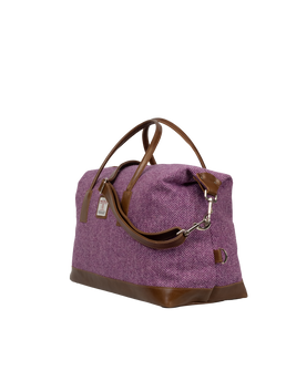 Harris Tweed Luggage Bag - NHB3 (Tan Leather)