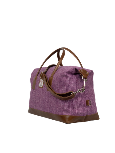 Harris Tweed Luggage Bag - NHB3 (Tan Leather)