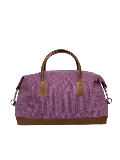 Harris Tweed Luggage Bag - NHB3 (Tan Leather)