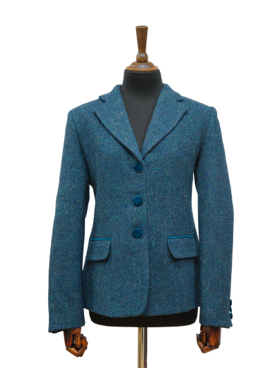 Harris Tweed Melanie Jacket Blue Mix Herringbone