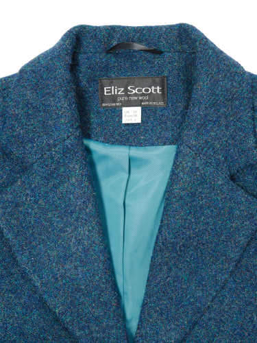Harris Tweed Melanie Jacket - Blue Mix Herringbone