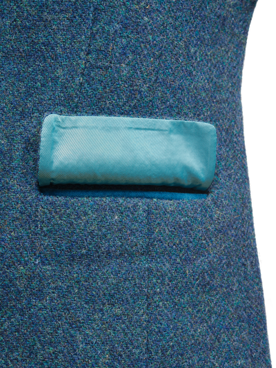 Harris Tweed Melanie Jacket Blue Mix Herringbone