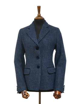 Harris Tweed Melanie Jacket Navy Herringbone