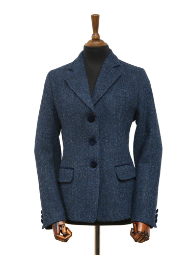 Harris Tweed Melanie Jacket - Navy Herringbone