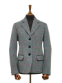 Harris Tweed Melanie Jacket Turquoise Herringbone