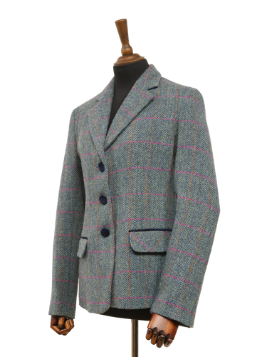 Harris Tweed Melanie Jacket - Turquoise Herringbone