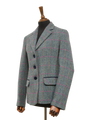 Harris Tweed Melanie Jacket Turquoise Herringbone