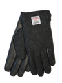 Harris Tweed Men's Gloves Black Herringbone (HH)