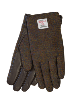Harris Tweed Men's Gloves Brown Mix (HH)