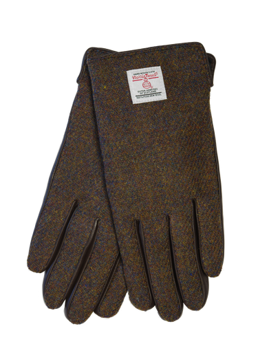 Harris Tweed Men's Gloves - Brown Mix (HH)