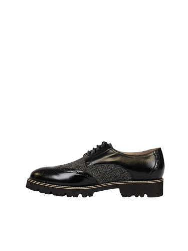 Harris Tweed Mens Classic Brogue - HB85 (Black)