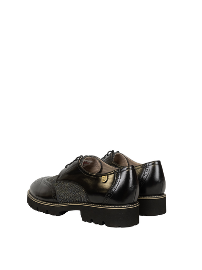 Harris Tweed Mens Classic Brogue - HB85 (Black)