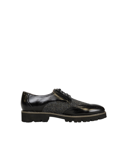 Harris Tweed Mens Classic Brogue - HB85 (Black)