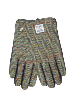 Harris Tweed Men's HB55 Gloves Brown Leather (ISL)