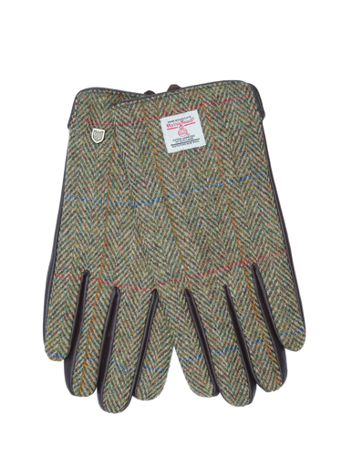 Harris Tweed Men's HB55 Gloves - Brown Leather (ISL)