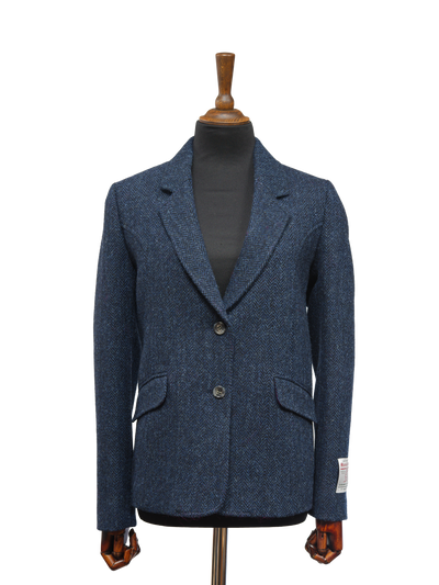 Harris Tweed Millie Jacket Navy Herringbone