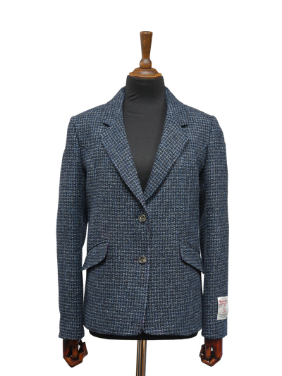 Harris Tweed Millie Jacket Navy Mix Basket Weave Check
