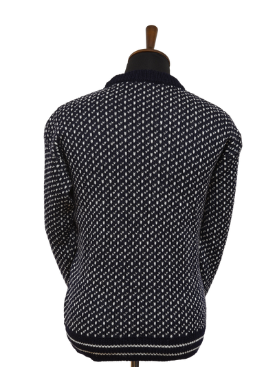 Nordic Crew Neck Jumper Navy & White