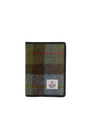 Harris Tweed Passport Cover - A017 (Black Leather)