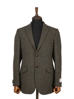 Harris Tweed Patrick Jacket - Forest Green Herringbone