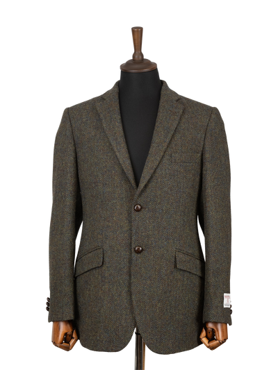 Harris Tweed Patrick Jacket - Forest Green Herringbone