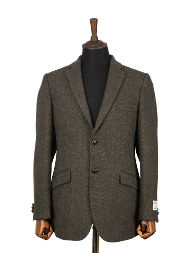 Harris Tweed Patrick Jacket - Forest Green Herringbone