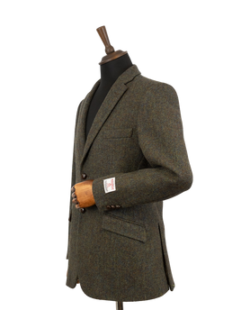 Harris Tweed Patrick Jacket - Forest Green Herringbone